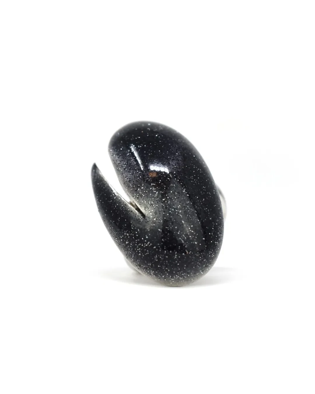Anello fantasia rodio nero